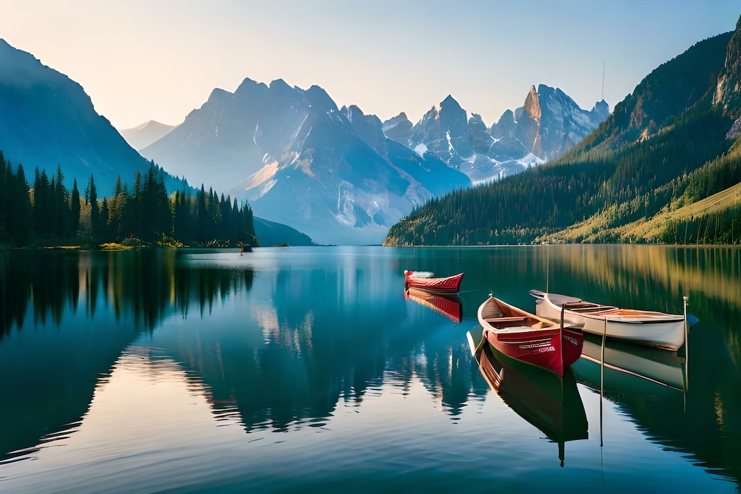 Fairmont Chateau Lake Louise, an iconic luxury mountain resort nestled in Alberta's Banff National Park. Surrounded by majestic mountain peaks, the glistening Victoria Glacier, and the serene emerald lake, it stands as a timeless retreat in the heart of nature.