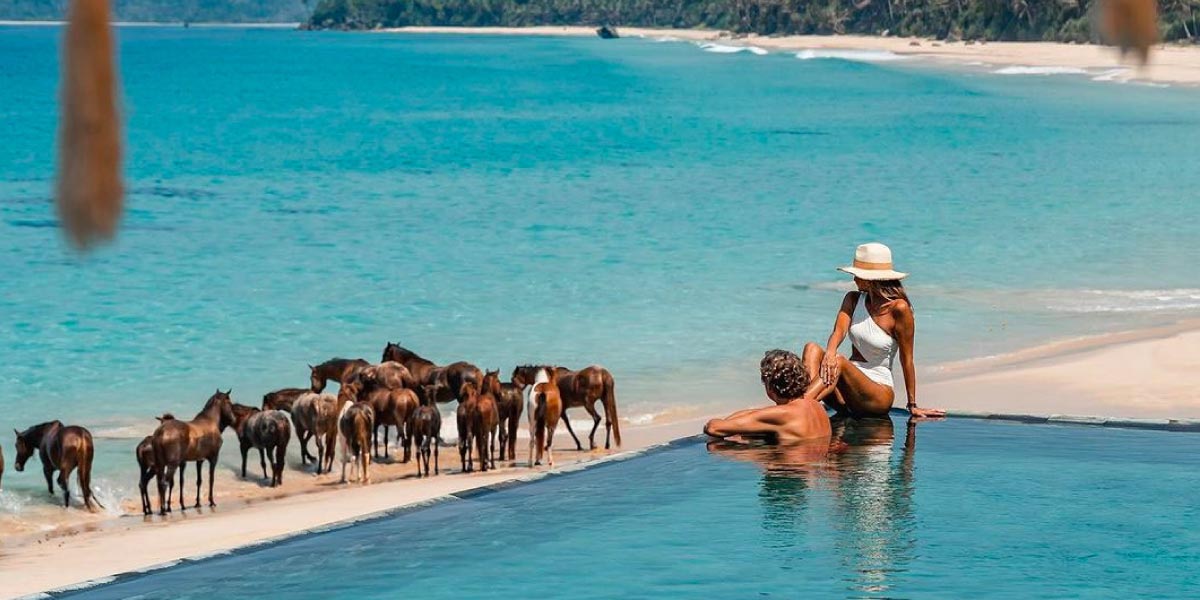 Experience the exhilarating thrill of swimming with horses in Sumba Island, Indonesia, a captivating highlight of the journey to Australia encompassing 21 countries, tailored for self-flying pilots. Immerse yourself in the unique adventure of exploring this stunning destination from the air and beyond.