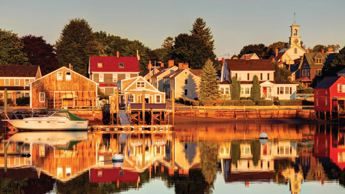 Panoramic view of Portsmouth, New Hampshire, inspiring self-flying pilots with their own aircraft to envision a European adventure filled with exploration, discovery, and unforgettable aerial vistas across the Atlantic.