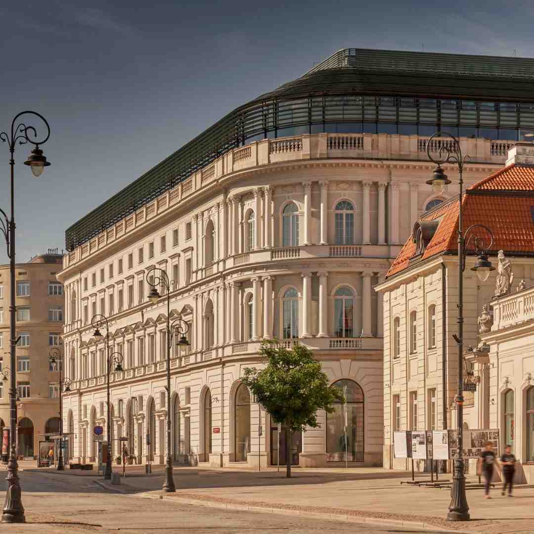 Raffles Europejski in Warsaw, Poland, beckoning self-flying pilots with their own aircraft to experience European elegance and culture amidst the historic charm of the capital city.