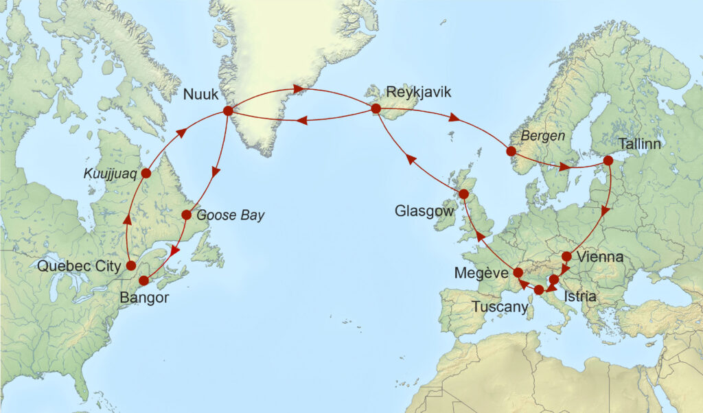 Map Journey to Timeless Europe