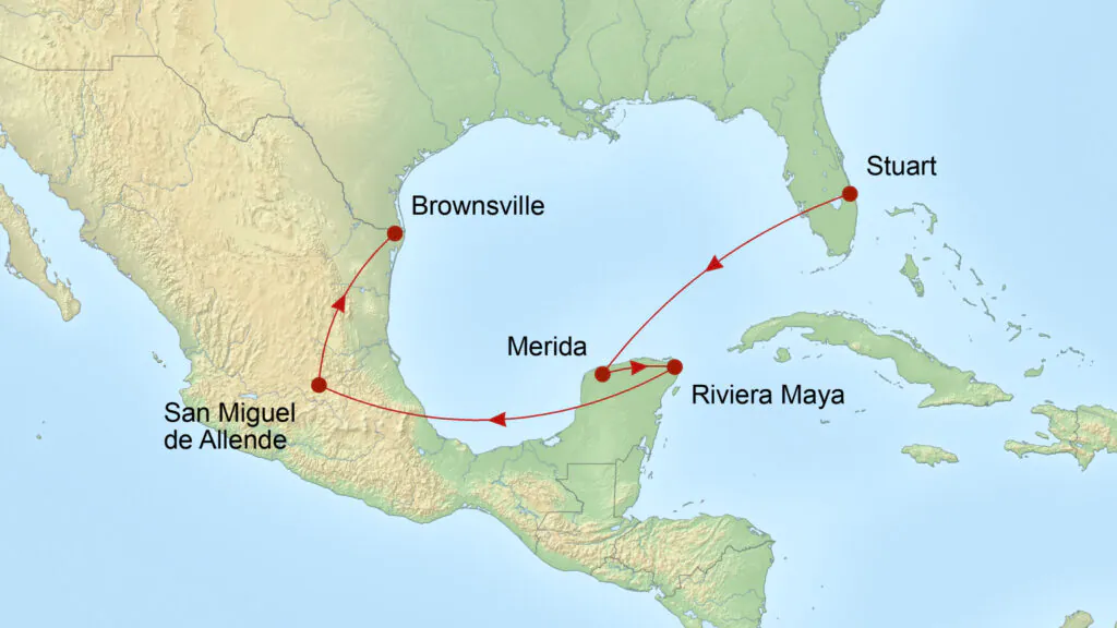 Map Hidden Jewels of Mexico