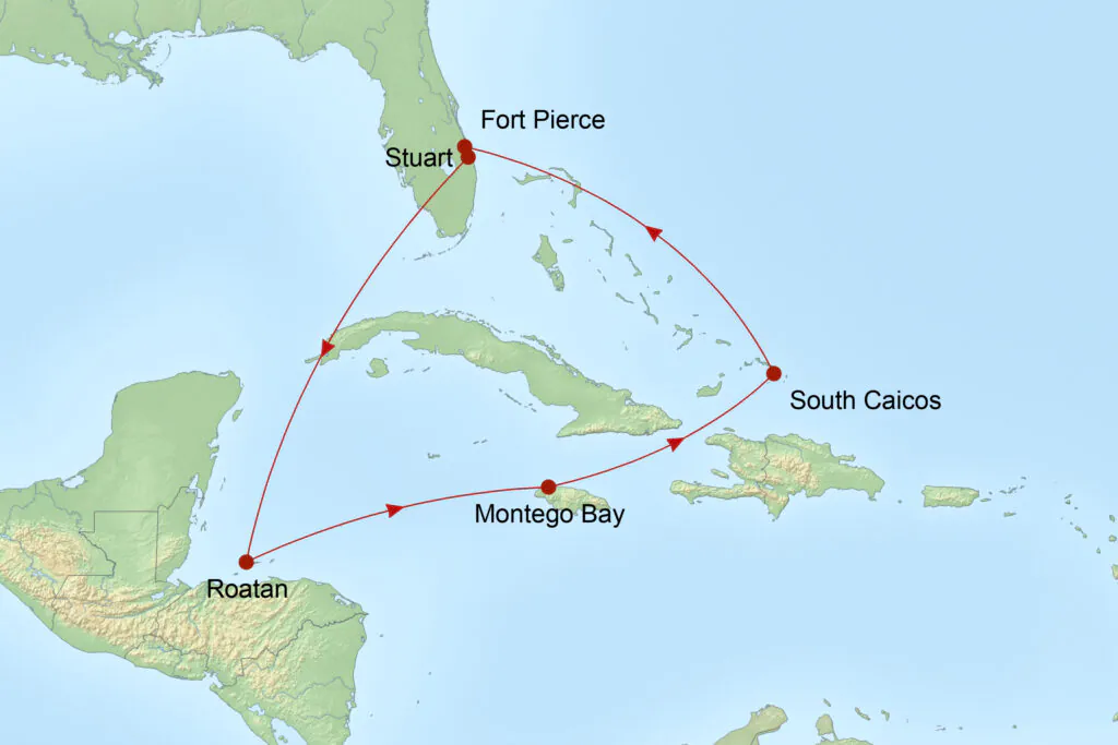 Map  Caribbean Adventure