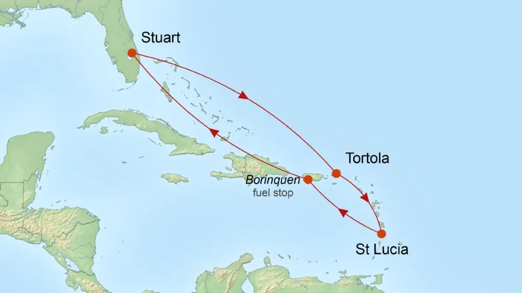 Map 20th Annual TBM Journey to The Caribbean